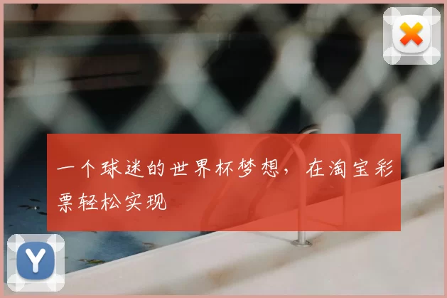 一个球迷的世界杯梦想,在淘宝彩票轻松实现